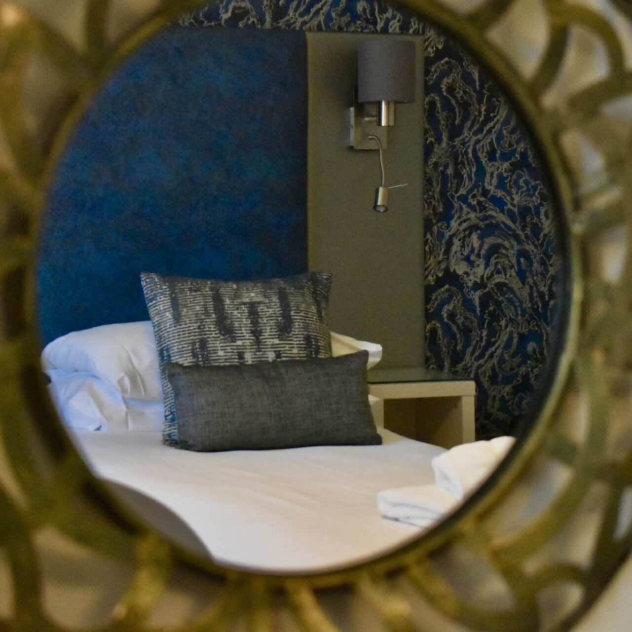 Room in mirror reflection